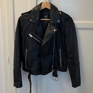 Zara moto leather jacket